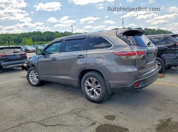 5TDBKRFH6GS318670 2016 TOYOTA HIGHLANDER Gray Tył lewy