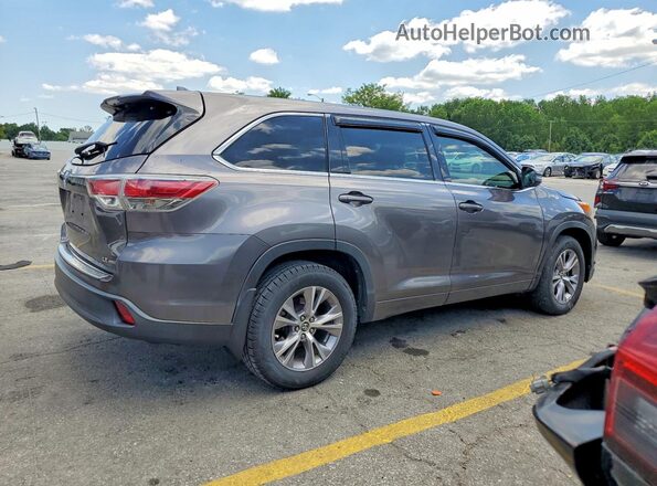 5TDBKRFH6GS318670 2016 TOYOTA HIGHLANDER Gray Tył prawy