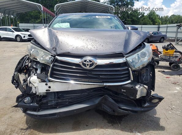 5TDBKRFH7GS314336 2016 TOYOTA HIGHLANDER Brown Vista frontal