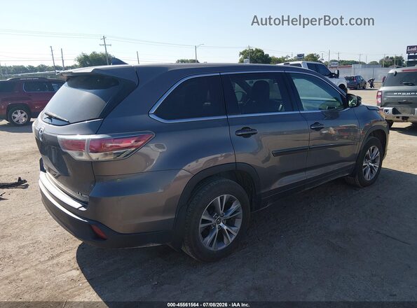 5TDBKRFH9GS291366 2016 TOYOTA HIGHLANDER Gray Հետևի աջ