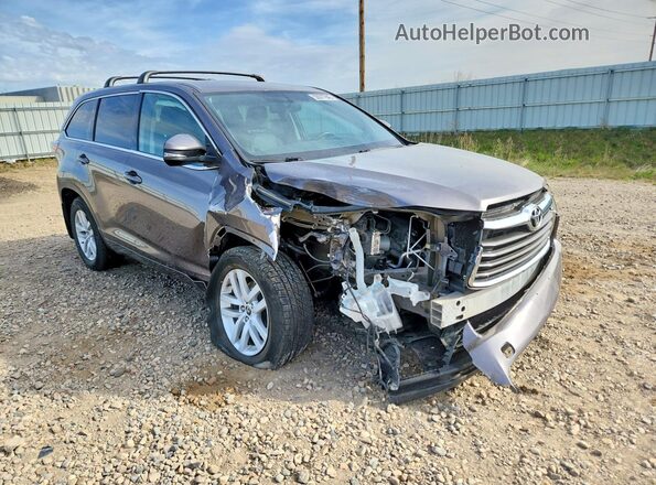 5TDBKRFHXGS253791 2016 TOYOTA HIGHLANDER Gray Առջևի աջ
