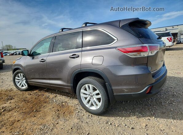 5TDBKRFHXGS253791 2016 TOYOTA HIGHLANDER Gray Հետևի ձախ
