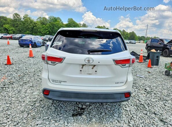 5TDBKRFHXGS305727 2016 TOYOTA HIGHLANDER White უკანა ხედი