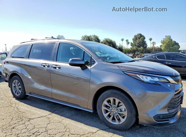 5TDBRKEC1PS177046 2023 TOYOTA SIENNA Gray წინა მარჯვენა