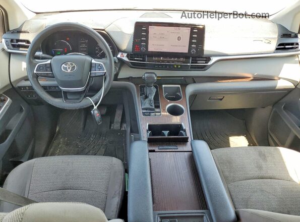 5TDBRKEC7MS004059 2021 TOYOTA SIENNA Gray Dashboard view
