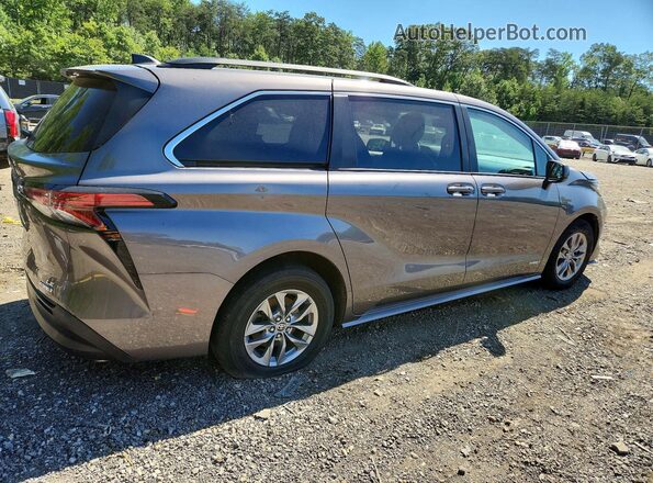 5TDBRKEC7MS013277 2021 TOYOTA SIENNA Gray Tył prawy