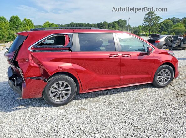 5TDBRKECXNS130952 2022 TOYOTA SIENNA Burgundy უკანა მარჯვენა