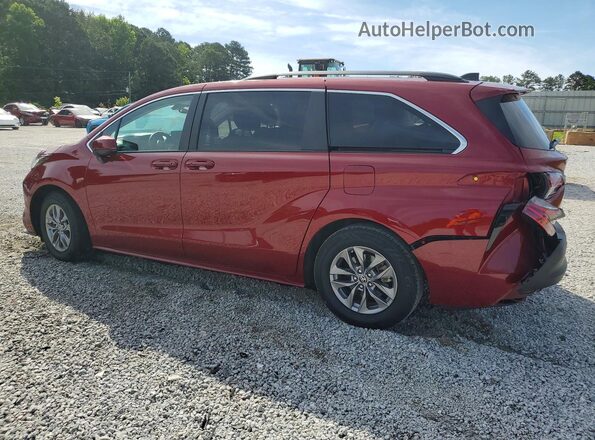 5TDBRKECXNS130952 2022 TOYOTA SIENNA Burgundy უკანა მარცხენა