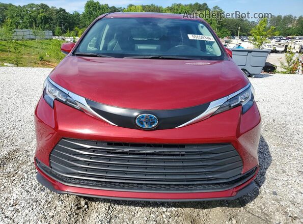 5TDBRKECXNS130952 2022 TOYOTA SIENNA Burgundy წინა ხედი