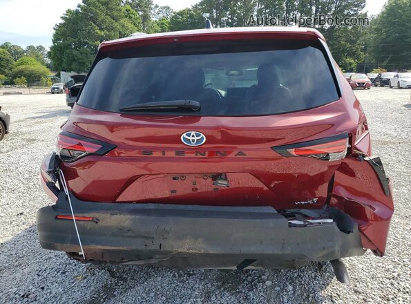 5TDBRKECXNS130952 2022 TOYOTA SIENNA Burgundy უკანა ხედი