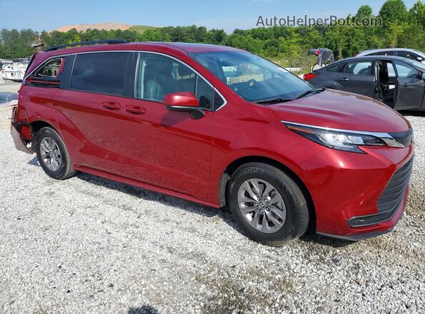 5TDBRKECXNS130952 2022 TOYOTA SIENNA Burgundy წინა მარჯვენა
