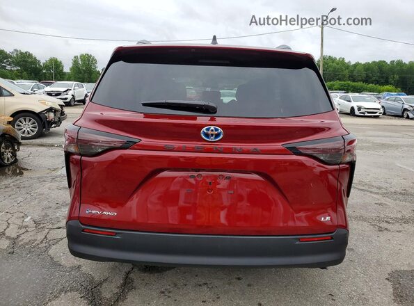 5TDBSKFC1SS201597 2025 TOYOTA SIENNA Красный Вид сзади
