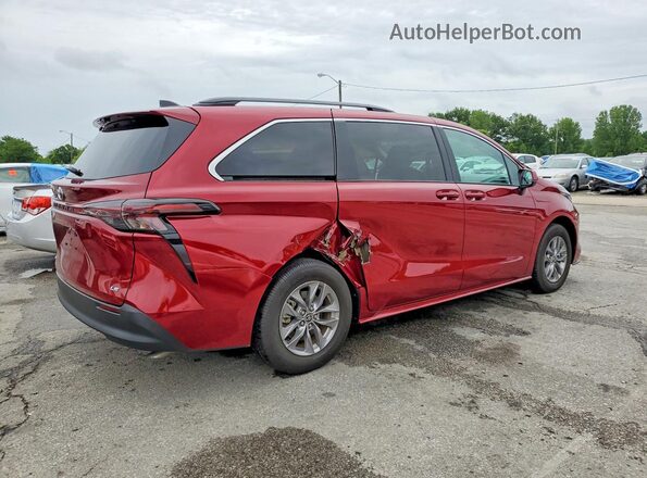 5TDBSKFC1SS201597 2025 TOYOTA SIENNA Красный Задняя правая четверть
