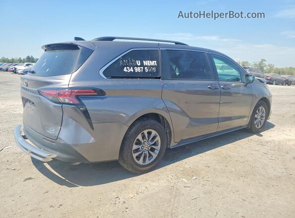 5TDBSKFC6MS019865 2021 TOYOTA SIENNA Gray Հետևի աջ