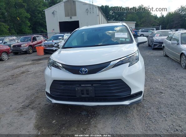 5TDBSKFCXSS156899 2025 TOYOTA SIENNA White Вид щитка приладів