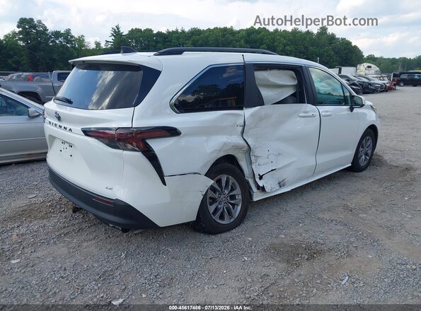 5TDBSKFCXSS156899 2025 TOYOTA SIENNA White Задня права чверть