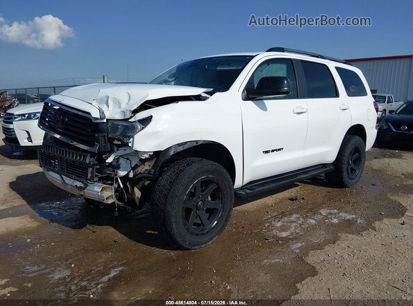 5TDBY5G13JS162975 2018 TOYOTA SEQUOIA White Առջևի ձախ երեք քառորդ տեսարան