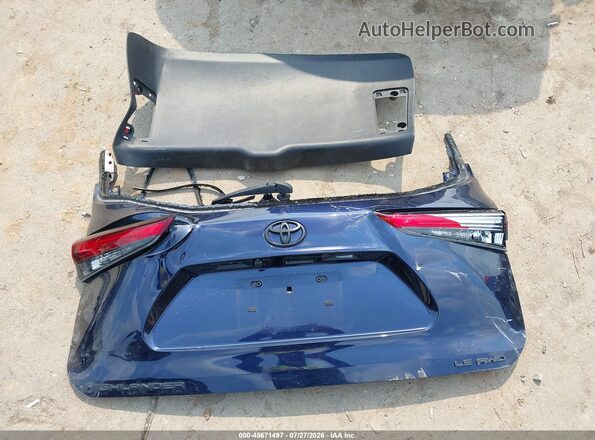 5TDBZRBH0MS156158 2021 TOYOTA HIGHLANDER Blue Vista del cuadro de instrumentos