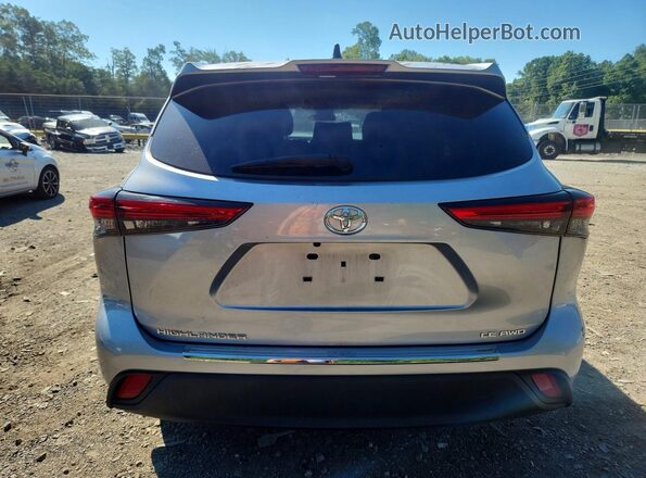5TDBZRBH1NS595256 2022 TOYOTA HIGHLANDER Silver Vista trasera