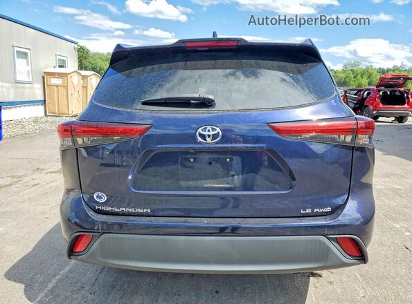 5TDBZRBH2LS010147 2020 TOYOTA HIGHLANDER Blue Widok z tyłu