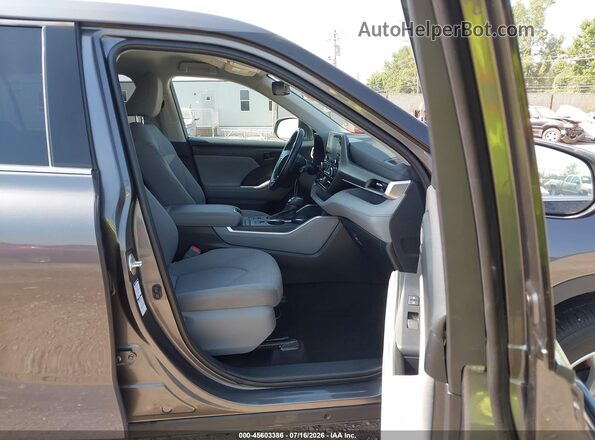 5TDBZRBH2MS548607 2021 TOYOTA HIGHLANDER Gray წინა სალონის ხედი