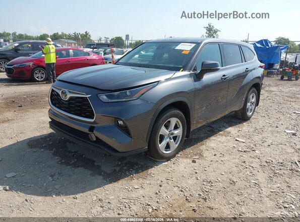 5TDBZRBH2MS548607 2021 TOYOTA HIGHLANDER Gray წინა მარცხენა ხედი სამი მეოთხედიდან
