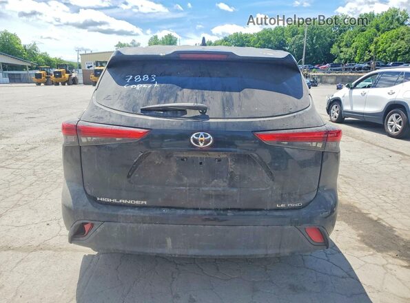 5TDBZRBH7LS018079 2020 TOYOTA HIGHLANDER Black Вид ззаду
