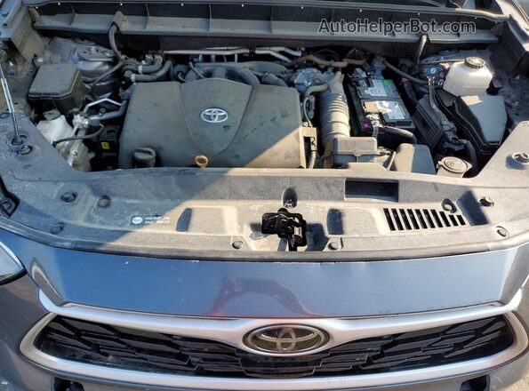 5TDBZRBH7NS257912 2022 TOYOTA HIGHLANDER Gray Вид підкапотного простору
