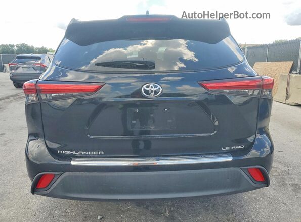 5TDBZRBHXMS135141 2021 TOYOTA HIGHLANDER Black უკანა ხედი