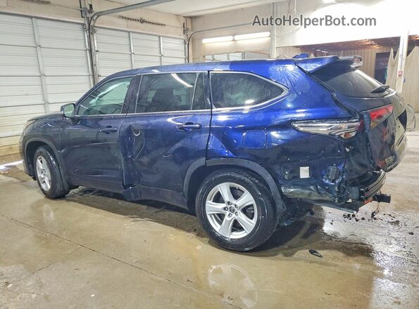 5TDBZRBHXMS542246 2021 TOYOTA HIGHLANDER Синий Задняя левая четверть