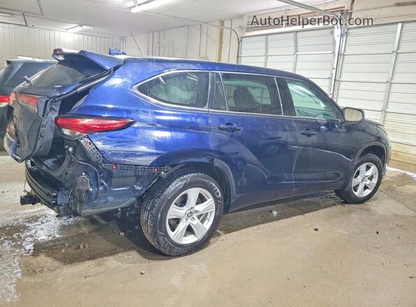 5TDBZRBHXMS542246 2021 TOYOTA HIGHLANDER Синий Задняя правая четверть