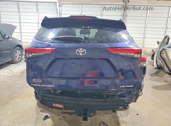 5TDBZRBHXMS542246 2021 TOYOTA HIGHLANDER Синий Вид сзади