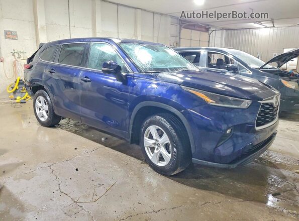 5TDBZRBHXMS542246 2021 TOYOTA HIGHLANDER Синий Передняя правая четверть