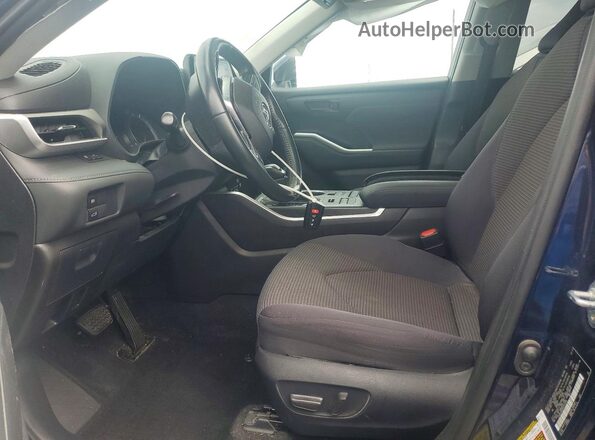 5TDBZRBHXMS542246 2021 TOYOTA HIGHLANDER Синий Вид салона спереди