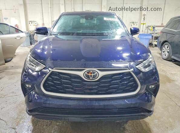 5TDBZRBHXMS542246 2021 TOYOTA HIGHLANDER Синий Вид спереди
