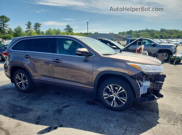 5TDBZRFH0HS433052 2017 TOYOTA HIGHLANDER Brown Передня права чверть