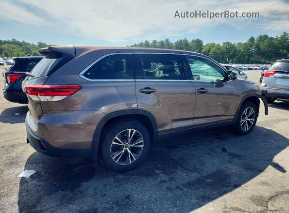 5TDBZRFH0HS433052 2017 TOYOTA HIGHLANDER Brown Задня права чверть