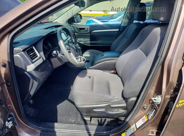 5TDBZRFH0HS433052 2017 TOYOTA HIGHLANDER Brown Вид салону спереду