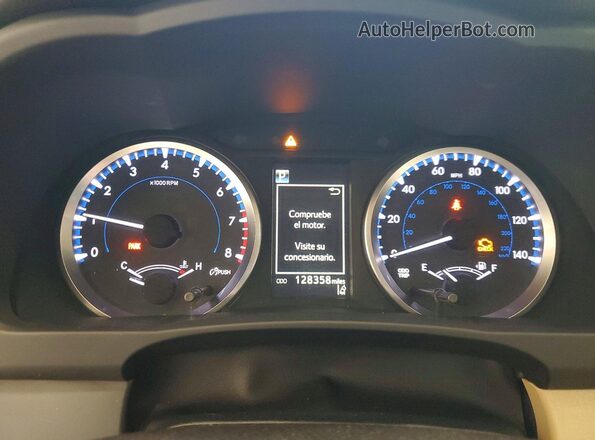 5TDBZRFH0HS481375 2017 TOYOTA HIGHLANDER White Vista del cuadro de instrumentos