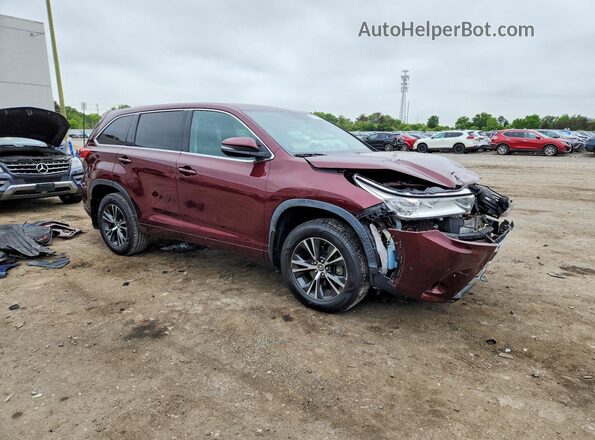 5TDBZRFH0JS800148 2018 TOYOTA HIGHLANDER Burgundy Przód prawy