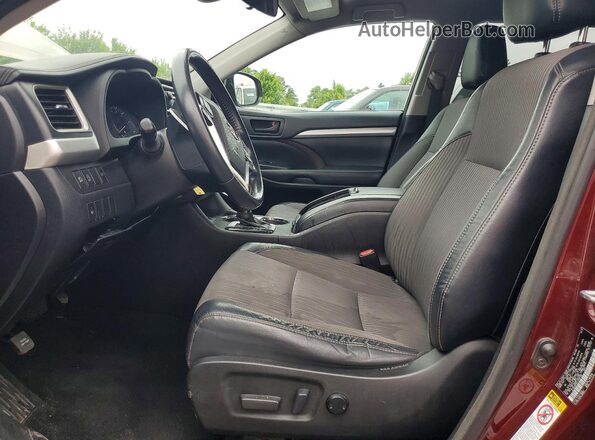 5TDBZRFH0JS800148 2018 TOYOTA HIGHLANDER Burgundy Widok wnętrza z przodu