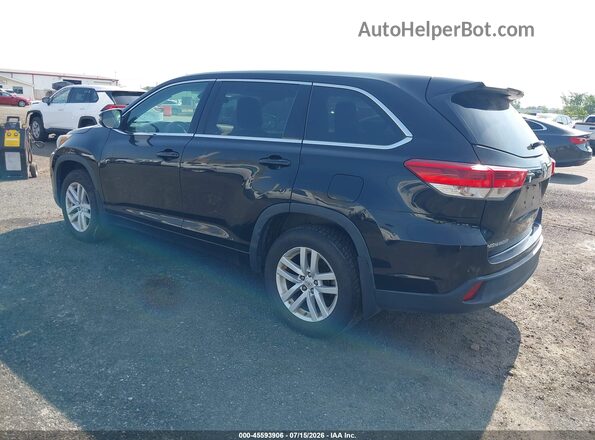 5TDBZRFH1HS412050 2017 TOYOTA HIGHLANDER Black Rear left
