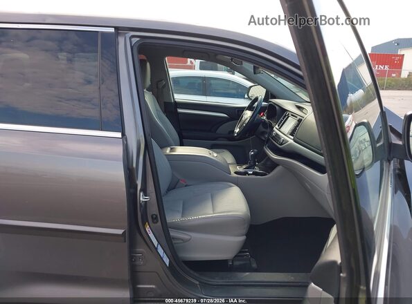 5TDBZRFH1JS486767 2018 TOYOTA HIGHLANDER Серый Вид салона спереди