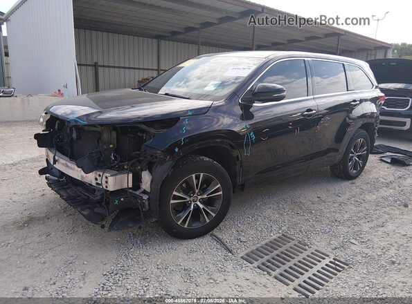 5TDBZRFH1JS807576 2018 TOYOTA HIGHLANDER Black წინა მარცხენა ხედი სამი მეოთხედიდან