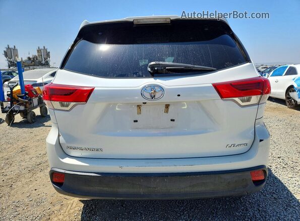 5TDBZRFH1JS819503 2018 TOYOTA HIGHLANDER White Vista trasera