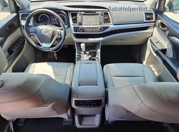 5TDBZRFH1JS819503 2018 TOYOTA HIGHLANDER White Vista del salpicadero