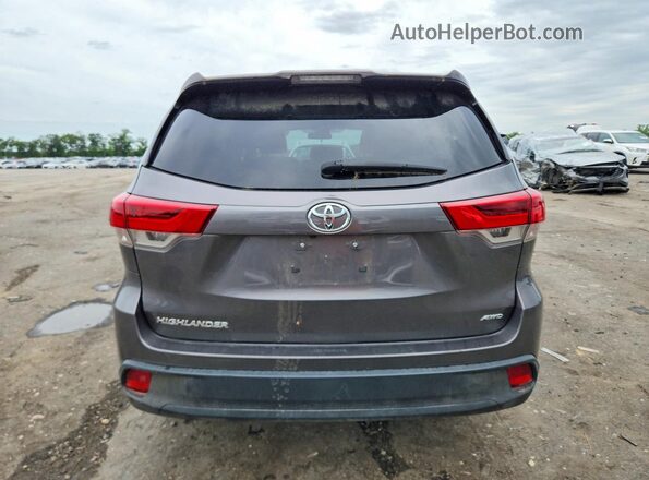 5TDBZRFH1JS838889 2018 TOYOTA HIGHLANDER Gray Widok z tyłu
