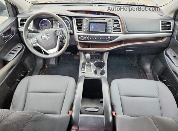 5TDBZRFH1JS838889 2018 TOYOTA HIGHLANDER Gray Widok deski rozdzielczej