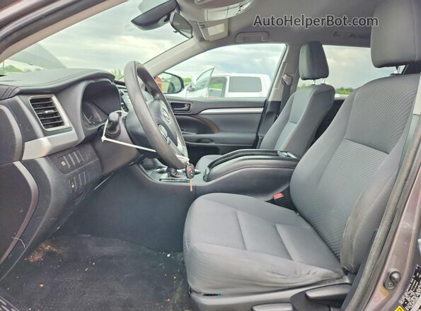 5TDBZRFH1JS838889 2018 TOYOTA HIGHLANDER Gray Widok wnętrza z przodu
