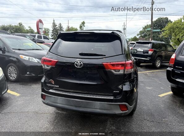 5TDBZRFH1JS883847 2018 TOYOTA HIGHLANDER Black Vista del cuadro de instrumentos